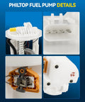 Electric Fuel Pump Assembly Direct Fit Replacement For Chrysler PT Cruiser 2004-2010, detailed view of pump components.
