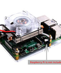 Low Profile Cpu Cooler With Rgb Pwm Fan And Aluminum Heatsink For Raspberry Pi 4B 3B Plus 3B on Raspberry Pi board
