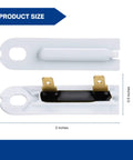 Dryer Thermal Fuse WP3392519 Universal Replacement For Whirlpool Maytag, showing dimensions 2 x 0.5 inches, 3 pack.