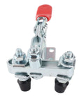 Beefy Heavy Duty Horizontal Toggle Clamp With Dual Head And Quick Release Iron Construction Delivers 500lb Holding Power