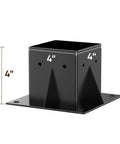Heavy Duty 4x4 Post Brackets For Wood Posts 4 Pieces DIY Post Base Kit Easy Install For Gazebos Patio Pergolas And Log Cabins