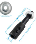 Two Set 8mm Motor Arbor Adapter Kit For Bench Grinder And Polisher Sander Extension with dimensions shown