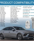 Chrome Wheel Lug Stud Nut Set M12x1.50 For Hondas Like Odyssey, Accord with compatibility list and car image