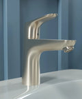 Focus Modern Upgrade Easy Clean One Handle Tall Bathroom Sink Faucet Brushed Nickel Finish With 7 Inch Reach Smooth Ceramic Cartridge