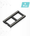 Eight-Piece DIP IC Socket Adapter Kit With 28 Round Pins, 2.54mm 0.1 Inch Pitch for PCB design and prototyping