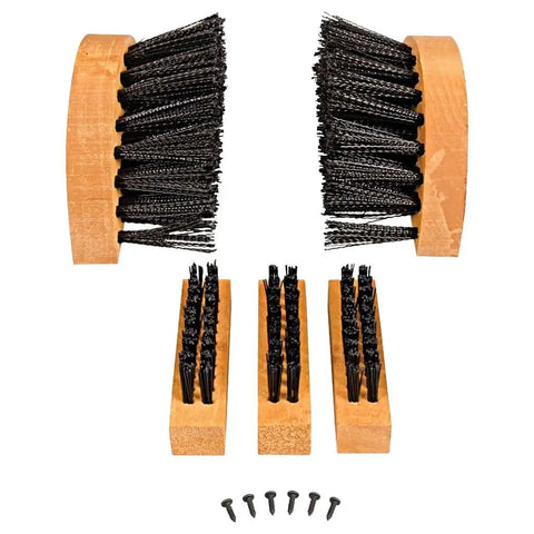 Deluxe Pro Grade Boot Cleaner Replacement Brush Set Five Piece Kit For Heavy Duty Shoe Care Fits Deluxe And Big Boot Model SB5U