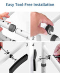 Instructions for installing Heavy Duty Toilet Safety Rails For Seniors Standalone Grab Bars With Adjustable Height And Width
