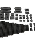 T Slot Clamp Kit With Hardened Press Plate For Lathe And Milling Machines M10 Size Heavy Duty Clamp Kit components displayed