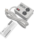 Isobar 2 Outlet Heavy Duty Power Strip Surge Protector With 1410 Joules 6ft Cord Flat Plug All Metal Housing, manual included