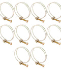 10 Pack Stainless Steel Double Wire Hose Clips Adjustable Water Hose Barb Clamps For Plumbing Fasteners Fits 46 To 51 Mm Zinc Plated Finish