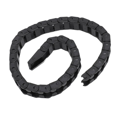 3D Printer Drag Chain 16.9 Inch Kit For Bamboo P1P Cable Carrier, ABS material, black, coiled, low noise quiet operation