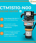 CTM15110-N00 Engine Heater for small engines, 100-120°F temp range, with 48' cord, suitable for up to 20 liters in displacement.