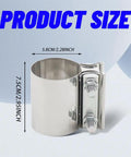 2.25 Inch Stainless Steel Exhaust Clamp Band For Butt Joint Pipes Universal Car Exhaust Clamp Replacement 304 Rustproof