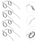 Heavy Duty Kettle Lid Torsion Springs Repair Kit In Premium Stainless Steel Keeps Pot Lid Snug Tight Stops Heat Loss And Steam For Quick Super Cool DIY Fixes That Save Energy And Keep Your Food Warmer Longer., 4 stainless steel torsion springs for kettle lid repair
