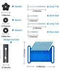Built Like A Tank Table Saw Featherboard Adjustable Stackable Fence Jig T Slot T Rail Compatible Woodworking Safety Accessory parts and measurements