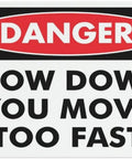 Reduce Speed Moving Equipment Hazard Sign Reflective Aluminum Safety Plaque 8x12 Inch Rust Free Weatherproof Easy Mount