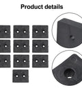 10 Pack Rubber Shock Absorbing Pads For Fitness Equipment Anti Slip Feet Bumpers With Holes For Gym Weight Stacks And Furniture Black 44 X 35 X 9.5 Mm