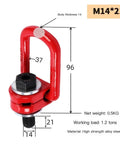 Side Pull Swivel Hoist Ring With 360 Degree Rotation, high-strength G80 material, M14x21, red finish, Used for flexible mold handling