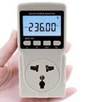 Plug In Watt Meter Spot Energy Suckers And Cut Your Electric Tab Fast With This Badass Home Energy Monitor gauging volts in hand.