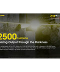 2500 Lumen Tactical Flashlight With 7000mw 940nm Infrared Illuminator Long Range Beam Over 300 Yards Includes Smart Charger