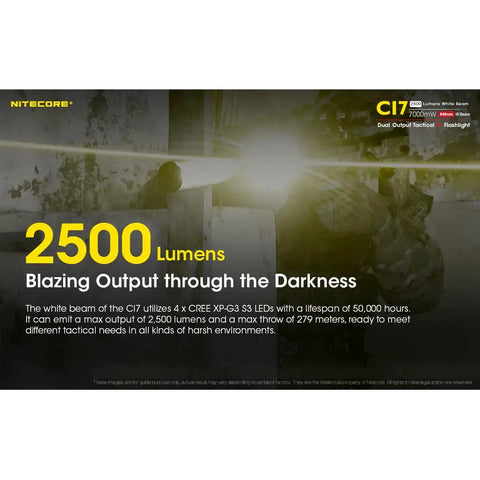 2500 Lumen Tactical Flashlight With 7000mw 940nm Infrared Illuminator Long Range Beam Over 300 Yards Includes Smart Charger