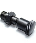 Rock Solid M12 Indexing Plunger Pin embedded threaded positioning pin, steel tool accessory for machine alignment tasks.
