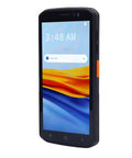 Rugged Handheld Barcode Scanner with 5.5 Inch Touch Screen for Logistics and Warehouse Use, industrial grade, side view