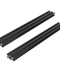 Beefy 2040 V Aluminum Extrusion Set 2 Pack 150mm V Slot European Standard Anodized Black Aluminum Profile Rail For 3D Printer And CNC Machine DIY Projects, side view