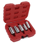 Top Notch Elbow Connector Socket Set For Car Repair That Slips In Where Regular Tools Can Not Go With 5 Sockets From 12mm To 22mm Drive Fitting Kit, red case