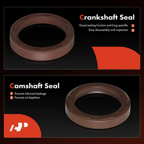 Crankshaft and camshaft seals for Timing Belt Kit With Water Pump For Honda Accord Crosstour Pilot Odyssey Ridgeline And Acura MDX RDX.