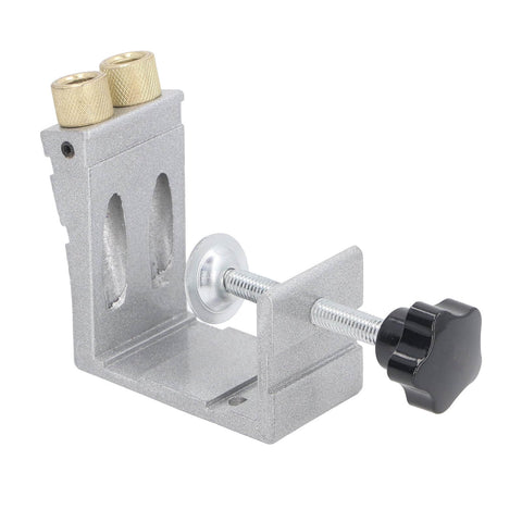 Adjustable Pocket Hole Jig Kit With Inclined Punch Locator For Pro Grade Precision In Woodworking Aluminum Alloy Drilling Guide
