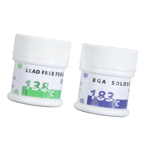 Pro Grade Solder Paste 138C To 183C Melting Point 50G X 2 labeled jars for PCB repair and phone board soldering flux paste