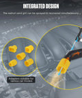 Engine Intake Pipe And Valvetronic Cleaner Kit With Walnut Powder For Carbon Deposit Busting, Fuel System Cleaning Machine To Boost Auto Engine Power And Smooth Performance, yellow adapters on intake pipe