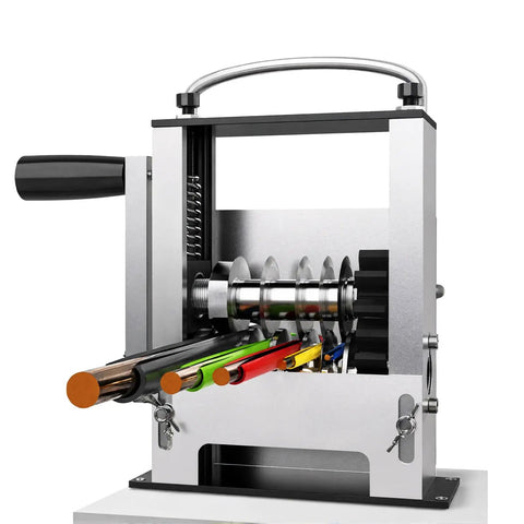 2 In 1 Wire Stripper Machine With Six Channels And Five Carbide Blades, showing cables fed for stripping