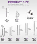 Image showing 120Pcs M6x35mm 45mm 55mm 65mm 75mm Nickel Plated Silver Hex Drive Socket Cap Bolts And Barrel Nuts Kit With Allen Wrench