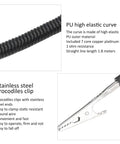 Adjustable Anti Static Wrist Strap ESD Bracelet for Electronics Repair showing coiled wire and stainless steel clip details