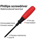 Red Phillips screwdriver, chrome-plated shank, multi-functional hand tool for Mini Digital Clamp Meter And Phillips Screwdriver Kit For HVAC And Home DIY For Pros And DIYers True RMS AC DC Amp Meter Multimeter Tester With Voltmeter Continuity Capacitance And Ohms Cross Screwdriver Included All In One Electric Tool.