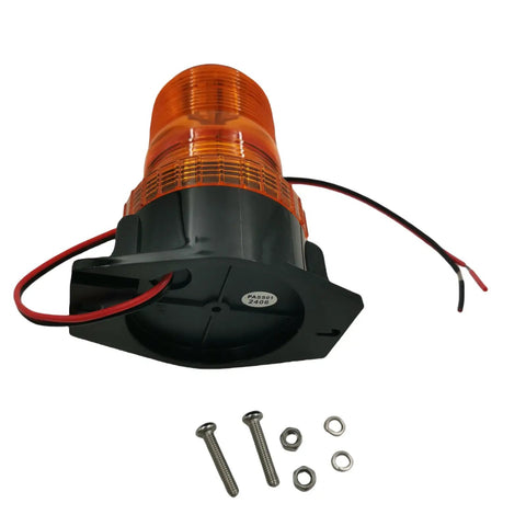 Heavy Duty LED Amber Strobe Beacon Light Straight Bolt On Replacement For Genie Lift Models Gr-08 Gr-12 Gr-15 Gs-1530 Gs-1930 360 Degree Warning Signal 4 Flash Patterns Rock Solid Jobsite Gear