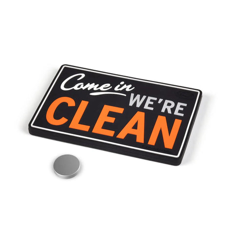 Flipside Dishwasher Sign Double Sided Magnetic Plaque With Self Adhesive Magnet Included Works On All Dishwashers Durable And Water Resistant Kitchen Gadget For Fam And Roomies Roommate Friendly 2.5 By 3.5 Inches