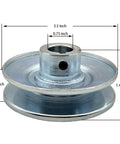 AB350 3/4 Inch Bore 3.5 Inch OD Single Groove V Belt Pulley for A B 5L 4L Ax BX Belts Carbon Steel Motor Pulley Zinc Plated