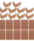 20 Piece Plastic And Iron Drawer Stopper Set For Dressers And Cabinets Quiet Noise Reducing Square And L Shape Furniture Glides