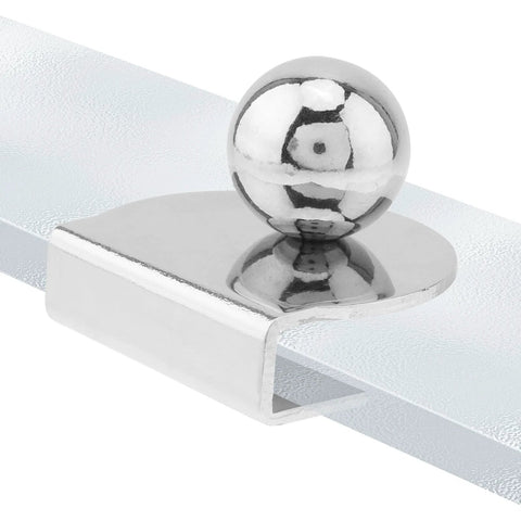 Glass Door Pull Handle Set For Glass Showcases Cabinets And Drawers No Drilling Clip On 5 To 8 Mm Glass With Double Screws