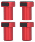 Four Pack Aluminum Alloy Bench Dogs Clamp With Non Slip Pads For Woodworking Tables 19mm And Three Quarters Inch Size Secure Grip Durable For Routing Sanding, red non-slip pads top view