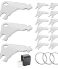 15 Pcs Universal Paper Towel Dispenser Key Set With 3 Key Rings Replacement Keys For Most Commercial Paper Towel And Toilet Paper Dispensers Heavy Duty Emergency Access For Busy Restrooms