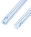 Dual Carburetor Linkage Set With Hardware For Barry Grant Carbs, Adjustable Length Connects Inline Dual Carbs, Includes Installation Hardware, Fits Performance V8 Hot Rods And Classic Vehicles, Easy Setup For Precise Throttle Control. silver linkage rods