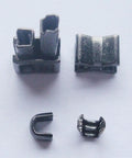 Two Pack Gunmetal Zipper Head Sliders Retainer Insertion Pins Repair Kit For Metal And Resin Zippers Not Nylon DIY Friendly Replacement Tool For Bags And Garments close-up