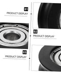 U Groove Track Guide Bearing Kit, 6x27x8 Nylon U Type Wheel With Internal Grease, Deep Groove Ball Bearing for Cabinet, Window, Mechanical Equipment, Smooth, Quiet Operation, Durable Nylon Coated Pulleys close-up