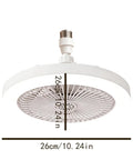 3 Color Dimmable - Flush Mount Ceiling Fan, Quiet Light Remote, Bedroom top view of white ceiling fan with measuring dimensions