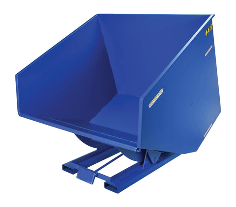 Built Tough Heavy Duty Steel Self Dumping Hopper With Smooth Auto Bump Action For Forklifts 4 Cubic Yard Roll Off Debris Cart