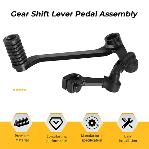 Gear Shift Lever Pedal for Honda Grom 125 ABS Models 2014-2024, rust-resistant metal with textured surface.